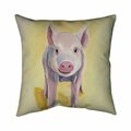 Begin Home Decor 26 x 26 in. Solitary Pig-Double Sided Print Indoor Pillow 5541-2626-AN419